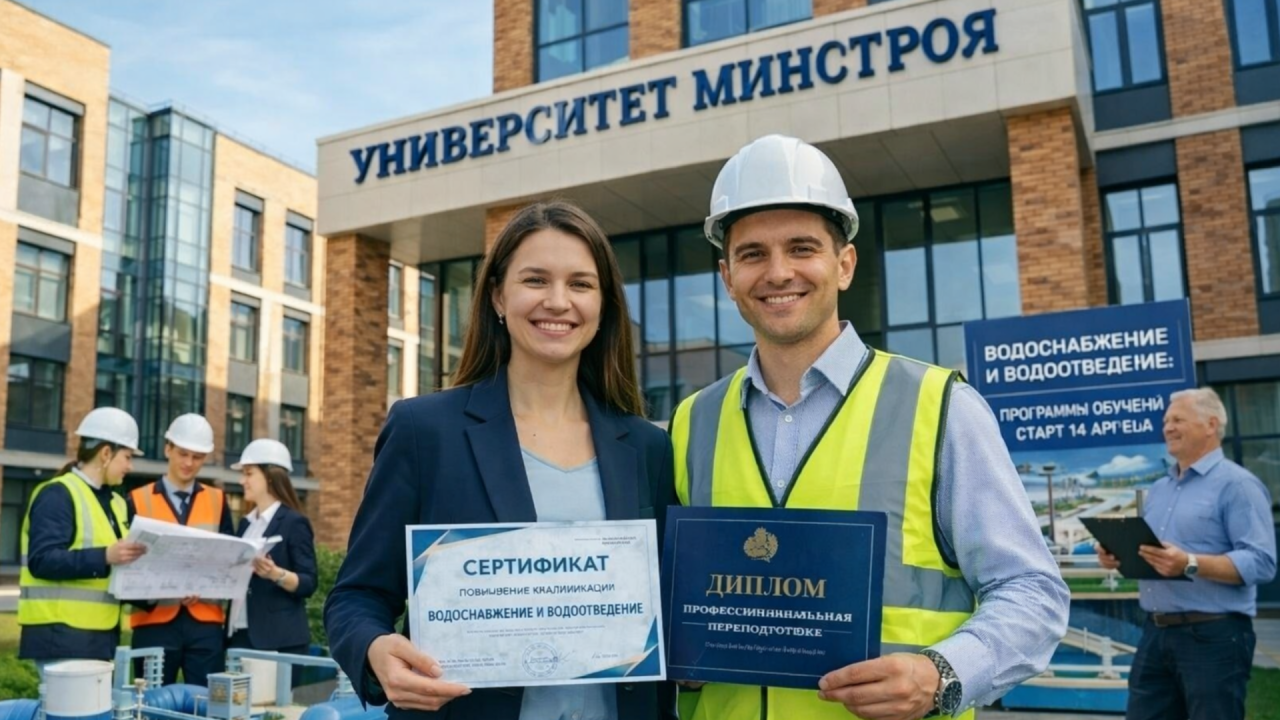 С 14 апреля в Университете Минстроя стартуют 3 программы по водоснабжению и водоотведению